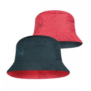 Klobúk BUFF-TRAVEL BUCKET HAT COLLAGE RED-BLACK -RED-Standard