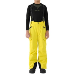 Chlapčenské lyžiarske nohavice 4F JUNIOR-TROUSERS FNK M0953-4FJWAW25TFTRM0953-71S-YELLOW