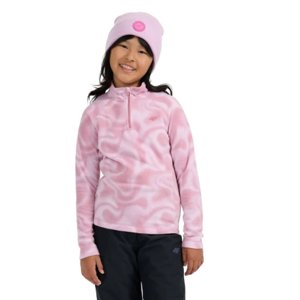 Dievčenská lyžiarska flisová mikina 4F JUNIOR-FLEECE UNDERWEAR F061-4FJWAW25UFLEF061-94A-MULTICOLOUR 4 ALLOVER