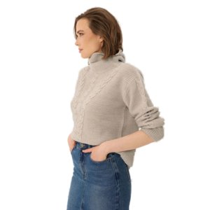 Dámsky sveter VOLCANO-S-ESSIE-102M-BEIGE MEL