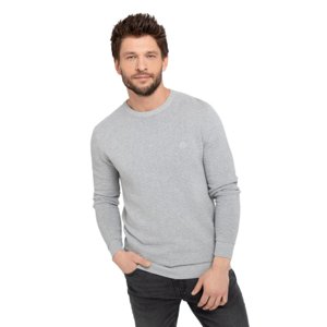 Pánsky sveter VOLCANO-S-MONO-702M-GREY MEL