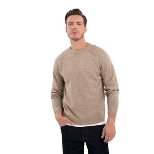 Pánsky sveter VOLCANO-S-CLIMB-102-BEIGE