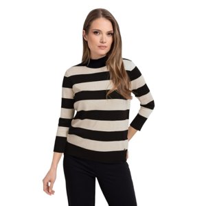 Dámsky sveter VOLCANO-S-TESS-102M/700-BEIGE MEL/BLACK
