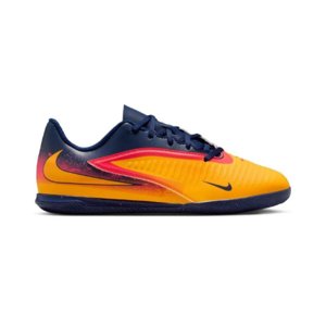 Chlapčenské futbalové kopačky halové NIKE-Phantom 6 Low Club Jr IC laser orange/lemon venom/blue void