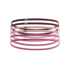 Dámska čelenka UNDER ARMOUR-6 PACK-W MINI ELASTIC 6PK-RED