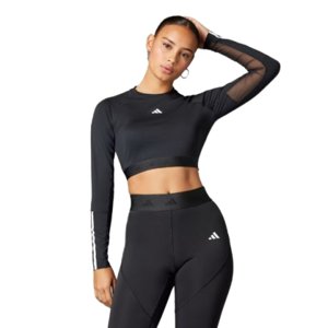 Dámske tréningové tričko s dlhým rukávom ADIDAS-HYGLM CRO LS BLACK/WHITE