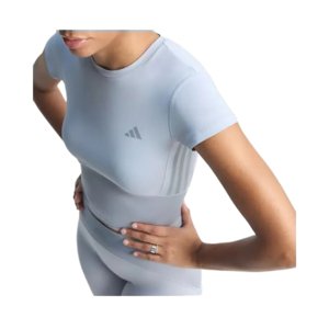 Dámske tréningové tričko s krátkym rukávom ADIDAS-HYG SHN BABY T HALSIL/GREY