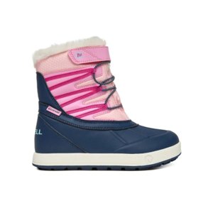 Dievčenské vysoké zimné topánky MERRELL-Snow Bank 5.0 WTRPF K navy/pink