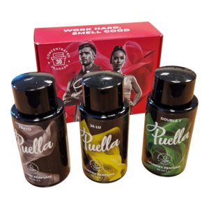 Set parfumov na pranie PUELLA-Double Y / Jalu / Frayo laundry scent / fragrance Set 3 x 50 ml