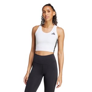 Dámske tréningové tielko ADIDAS-WE 3S CROP TANK WHITE/BLACK
