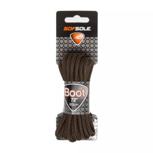 Šnúrky do topánok SOFSOLE-LACES OUTDOOR 801980 DARK BROWN WAXED 183 CM