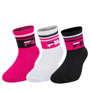 Dievčenské ponožky do inline korčúľ FILA-GIRLS-F6114N SOCKS 3-PACK-805 FLOWER
