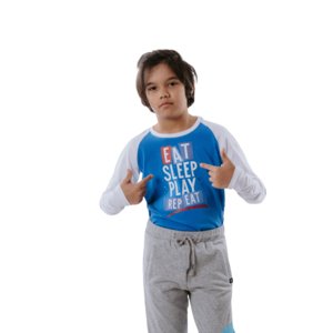 Chlapčenské tričko s dlhým rukávom AUTHORITY KIDS-T-EAT-blue