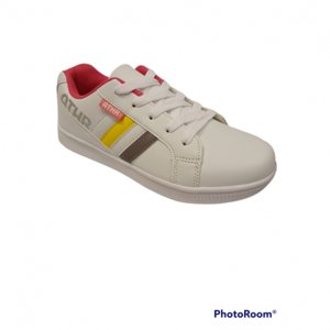 Juniorská rekreačná obuv AUTHORITY KIDS-Arthie white/silver/blaz yellow