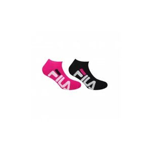 Dámske ponožky FILA-F9199 INVISIBLE SOCKS 2 PACK-629 BLACK/FUXIA
