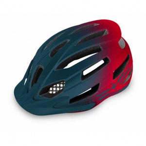 Cyklistická prilba R2-SPIRIT - petrol green, red