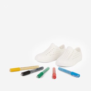 Detské kroksy (rekreačná obuv) COQUI-Star Draw Me white