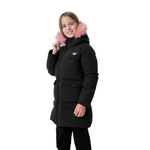 Dievčenská bunda 4F JUNIOR-GIRLS JACKET JKUDP004-20S-DEEP BLACK