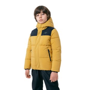 Chlapčenská bunda 4F JUNIOR-BOYS JACKET JKUMP004-82S-LIGHT BROWN