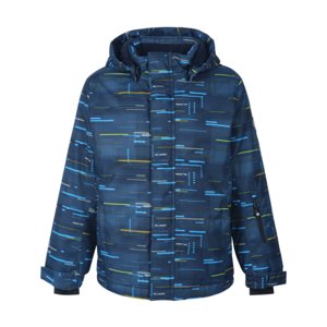 Chlapčenská lyžiarska bunda COLOR KIDS-Ski jacket AOP, AF 10.000, dried tobacco