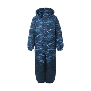 Chlapčenský zimný overal COLOR KIDS-Coverall AOP, AF 10.000, total eclipse