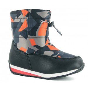 Chlapčenské vysoké zimné topánky WOJTYLKO-Dinton blue/orange