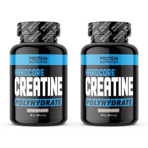 1+1 Zadarmo: Hardcore Creatine Polyhydrate - Protein Nutrition 100 kaps. + 100 kaps.