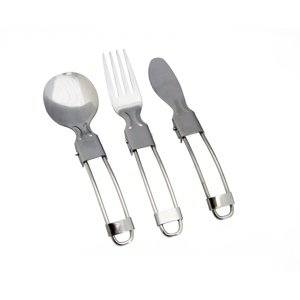 Rockland  Folding cutlery set 3 ks nerez Cestovný príbor