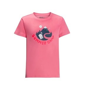 Jack Wolfskin   Summer Camp T K pink lemonade, 164 Detské funkčné tričko