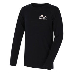 Husky  Merbo K black, 128 Detské merino termoprádlo