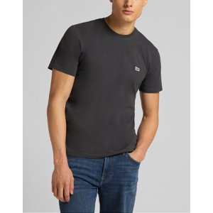 Lee SS PATCH LOGO TEE WASHED BLACK  WASHED BLACK