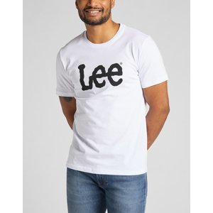 Lee WOBBLY LOGO TEE WHITE  WHITE