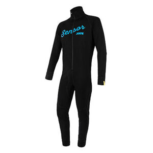 SENSOR MERINO DF pánske kombinéza čierna Veľkosť: S