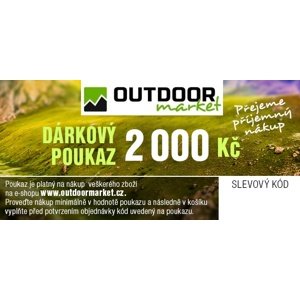 Outdoormarket Darčekový poukaz Hodnota: 2000