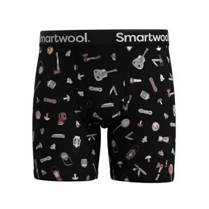 Smartwool M MERINO PRINT BOXER BRIEF BOXED black gone camping Veľkosť: L 196575112733 pánske boxerky