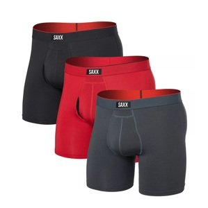 Saxx MULTI-SPORT MESH BOXER BRIEF FLY 3PK západ slnka red/trblnce/fd blk Veľkosť: L boxerky