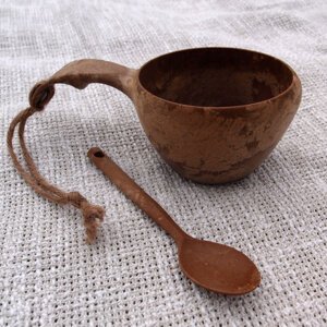 Kupilka Kuksa 210 ml + lyžička - Original (BROWN) 6430014970022