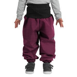 Unuo Unuo, Batoľacie softshellové nohavice s baránkom Light, Vínová Žíhaná Veľkosť: 86/92 8596227118229