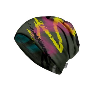 Unuo Unuo, Detská čiapka fleecová Homeless, Khaki, Fantázia Veľkosť: L (53-56 cm) 8596227140138