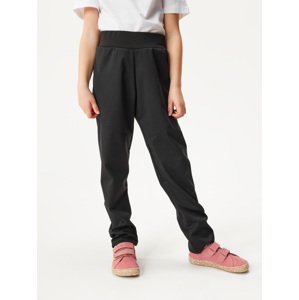 Unuo Detské softshellové nohavice bez zateplenia pružné Športy, Čierna Veľkosť: 116/122 8596227154630