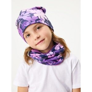 Unuo Unuo, Detská čiapka fleecová Basic, Kytky Veľkosť: M 8596227161003