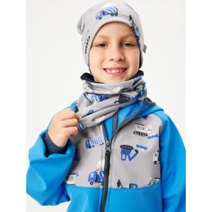 Unuo Unuo, Detský nákrčník z fleecu Basic, Bager 8596227161102