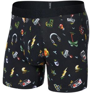 Saxx DROPTEMP COOLING COTTON BOXER BRIEF FLY gamer's paradise-black Veľkosť: XXL pánske boxerky