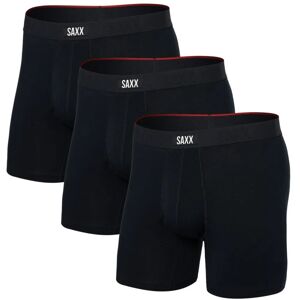Saxx VIBE XTRA BOXER BRIEF FLY 3PK black Veľkosť: XXL pánske boxerky