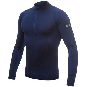 SENSOR MERINO ACTIVE pánske tričko dl.rukáv stojak zips deep blue Veľkosť: M-