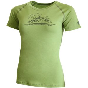 Lasting dámske merino tričko s tlačou GALINA 6000 zelené Veľkosť: L