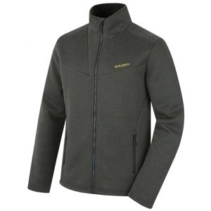 Husky Pánsky sveter na zips Akra M dark khaki Veľkosť: XL pánsky sveter