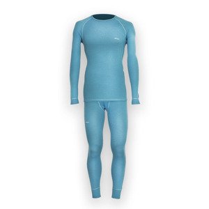 Pánsky merino set - tričko a spodky - sivomodrá, XXL - Large