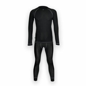 Pánsky merino set - tričko a spodky - čierna, M - Medium